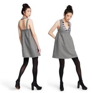 ANNA SUI for Target Sleeveless Boucle V-Neck Dress, size XS